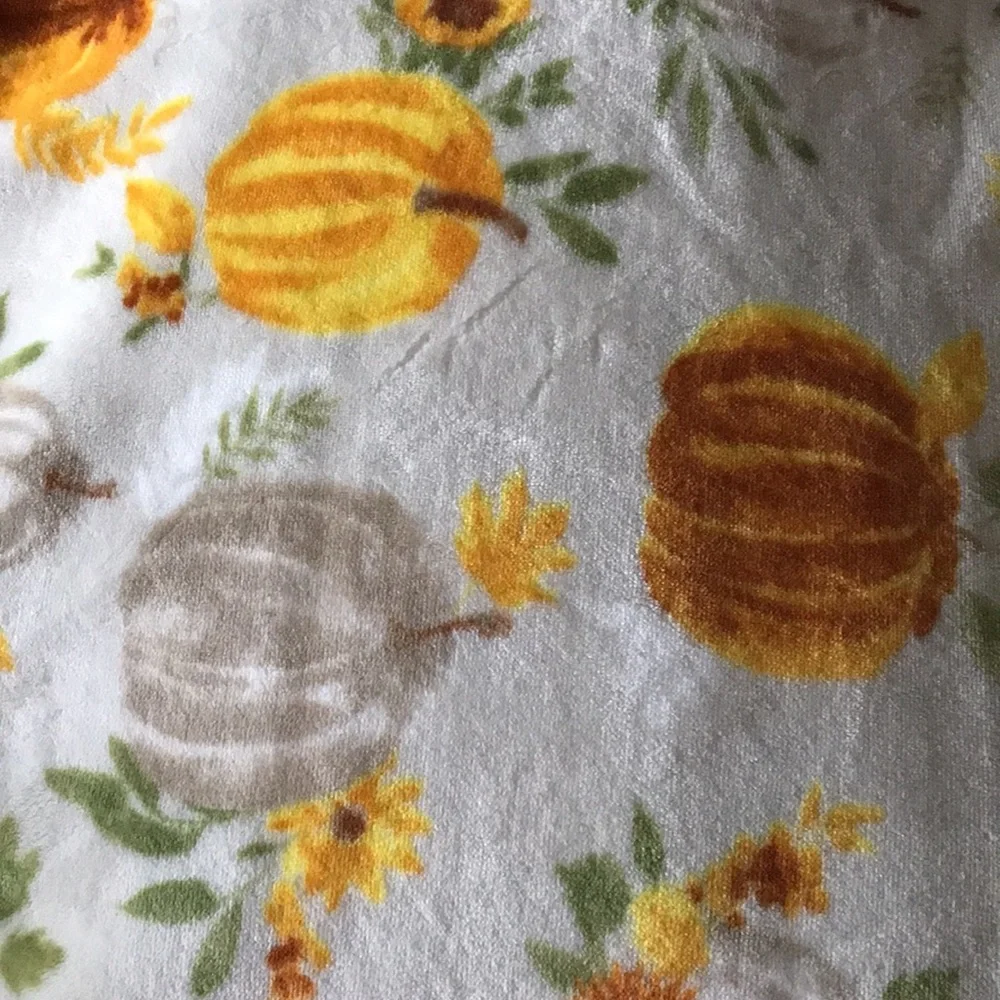 Cozy Harvest Throw Blanket Thanksgiving Cuddly Soft Fall Sunflower Pumpk…